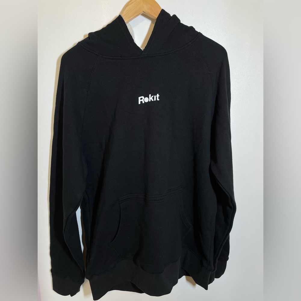 COPY - $168 MSRP ROKIT Hoodie, Black, Double Hood Size Large Hoodie